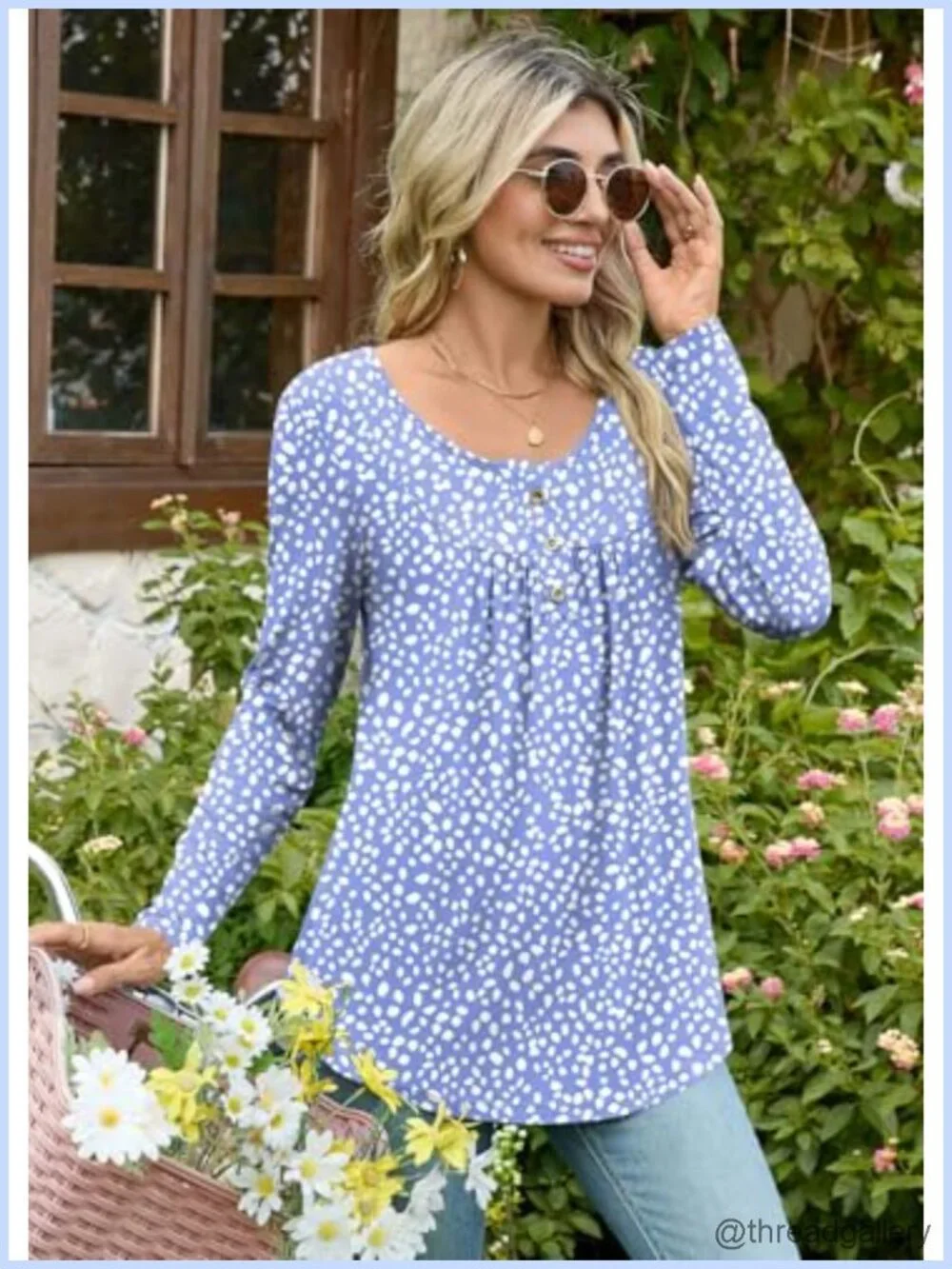 Women's 2 Piece Pajama Set Long Sleeve Henley Lounge PJs Comfy Sleepwear